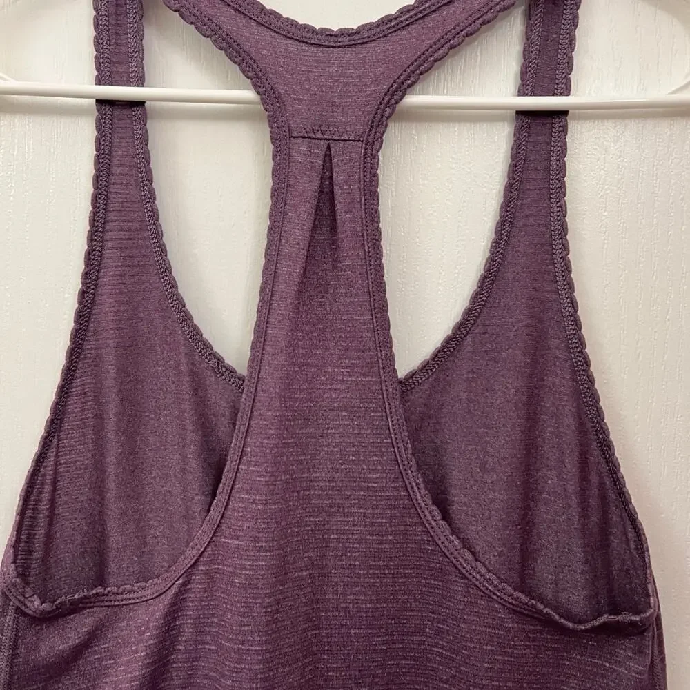 Lululemon 105 F Singlet in the color Heathered Purple Fog Tank Top Size 4